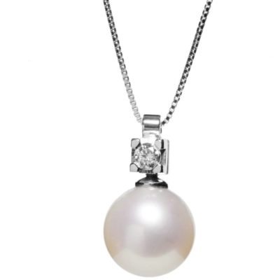 Collier Promesse Femme Famiglia in Or blanc Perla GQPY4 - GQPY4